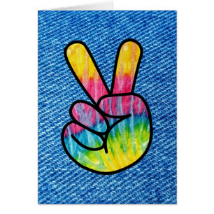 Vertical Tie-Dye Peace Symbol