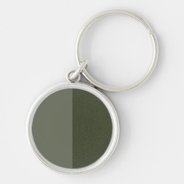 Vertical Two-Tone Moss Green Keychain – Customise (Front)