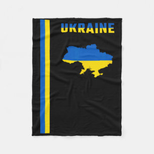 Vertical Ukrainian Flag Fleece Blanket