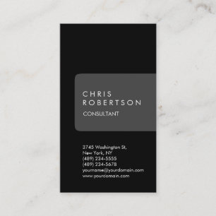 Vertical Unique Black Grey Stripe Business Card