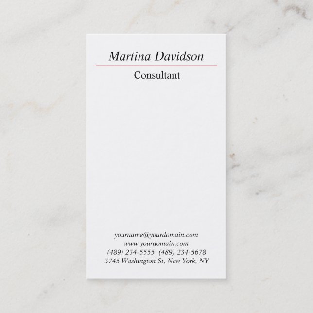 Vertical Unique Creative Professional Business Card (Front)