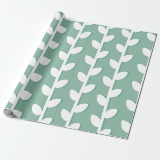 Vertical Vine Leaf Pattern Wrapping Paper