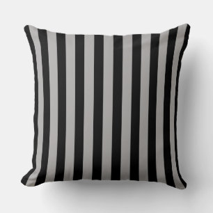 vertical wallpaper grey black stripes cushion