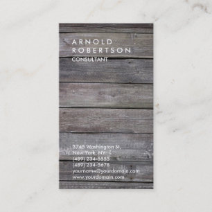 Vertical Wood Design Quality Trendy Business Card