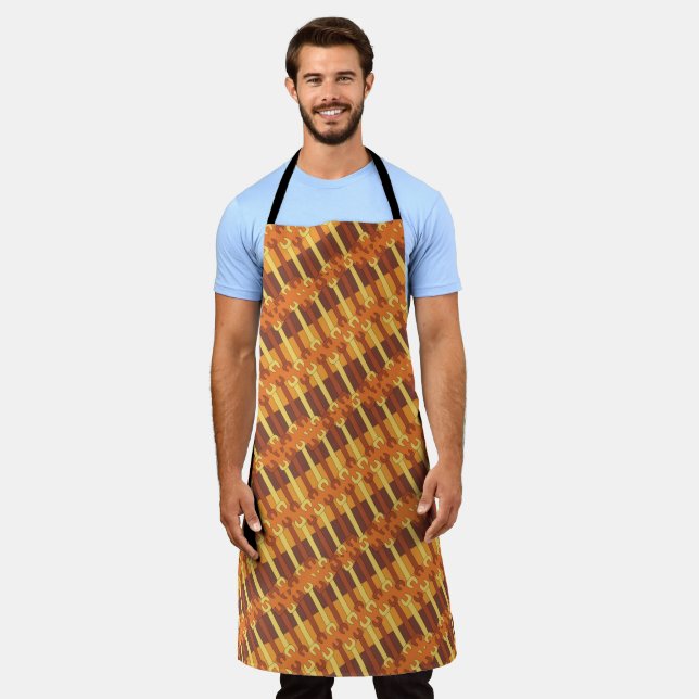 Vertical Wrench Pattern Apron (Worn)