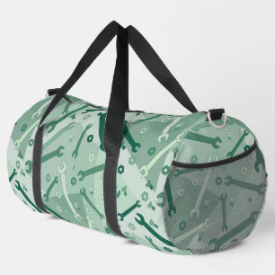 Vertical Wrench Pattern Duffle Bag
