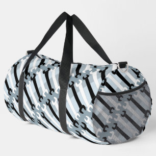 Vertical Wrench Pattern Duffle Bag