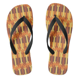 Vertical Wrench Pattern Flip Flops