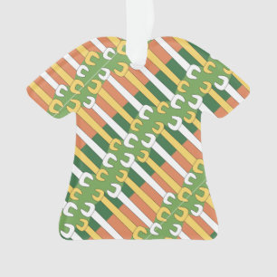 Vertical Wrench Pattern Ornament