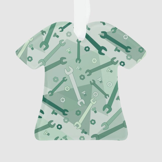 Vertical Wrench Pattern  Ornament (Front)