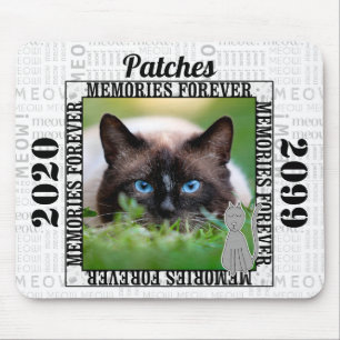 Vertical Year Cat Pet Memorial Mouse Mat