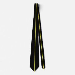 Vertical Yellow Stripe on Black Tie