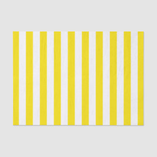 Vertical Yellow Stripes Tissue Paper