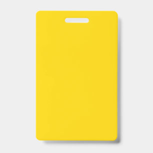 Vertical Yellow & White Badge – Custom Look ID Badge