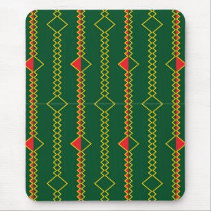 Vertical Zigzag Lines Green Digital Paper  Mouse Mat