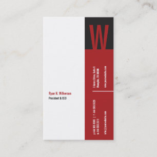 Verticality Monogram Business Card