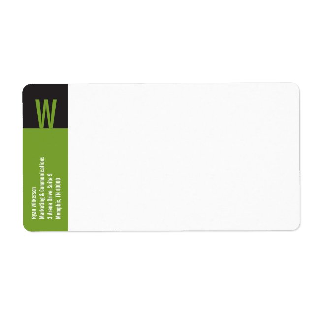 Verticality Monogram Shipping Label (Front)