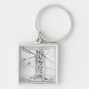 Vertically standing bird's-winged flying key ring