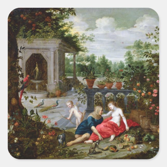 Vertumnus and Pomona Square Sticker (Front)