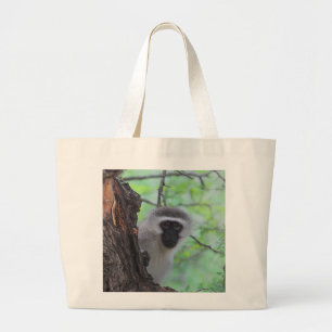 Vervet Monkey Large Tote Bag