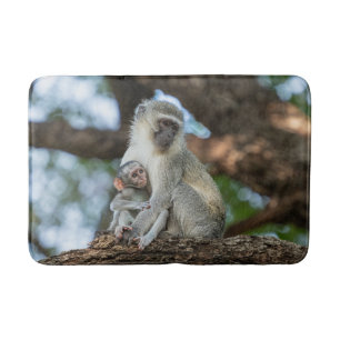 Vervet Monkey Wildlife Photography Bath Mat