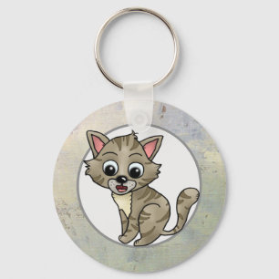verwunderte Katze Schlüsselanhänger Key Ring