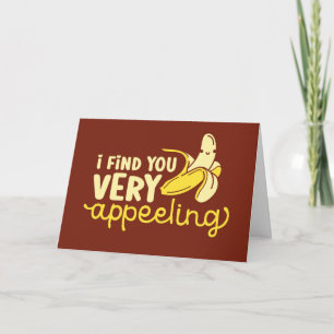 Very Appeeling Cute Banana Funny Valentine's Day Holiday Card