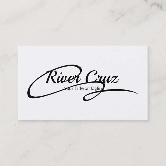 Very Basic Black Text on White Business Card (Front)