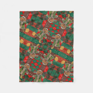 Very Beary Christmas Teddy Fleece Blanket