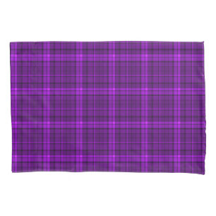 Very beautiful bright chequered pattern of purple pillowcase