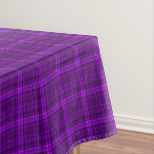 Very beautiful bright chequered pattern of purple  tablecloth
