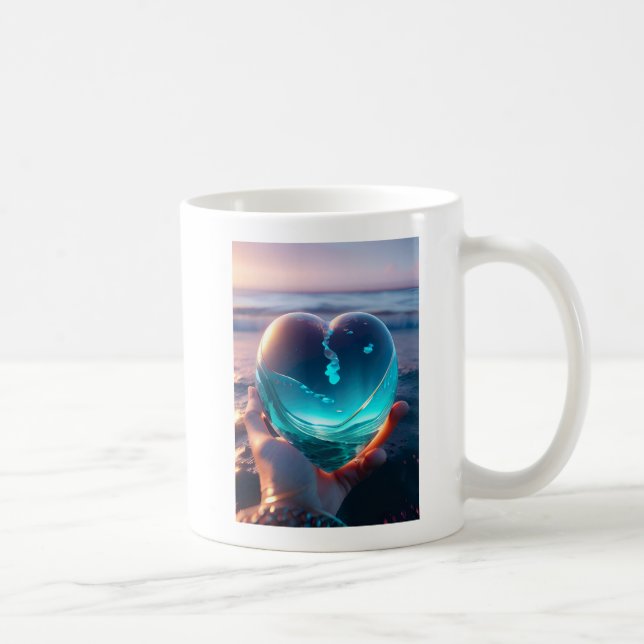 Very beautiful romantic heart picture AI Coffee Mug (Right)