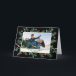 Very Berry Merry Christmas Watercolor | Christmas Holiday Card<br><div class="desc">Celebrate Christmas with this modern card featuring hand painted watercolor foliage and berries. Personalise with your photo and text. Use the "Customise It" button for more advanced editing options.</div>
