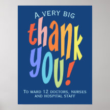 Very Big Thank You Appreciation Hospital Keyworker
