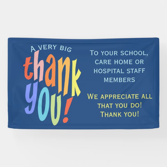 Very Big Thank You Appreciation Hospital School Banner (Horizontal)