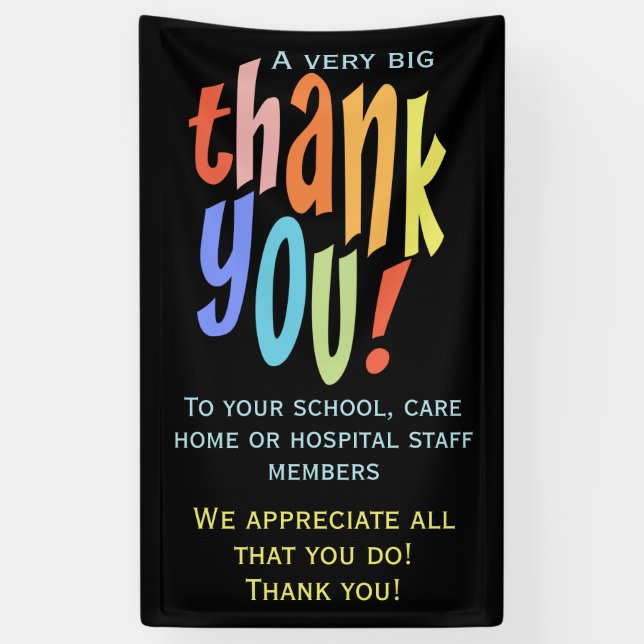 Very Big Thank You Appreciation Volunteer Banner (Vertical)