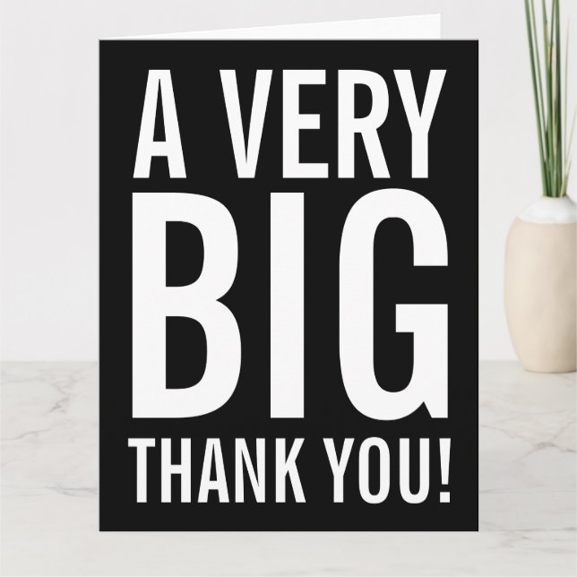 Very Big Thank You Big Greeting Card (Front)