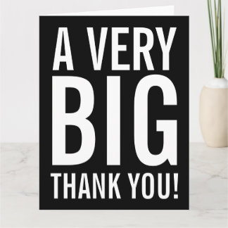 Very Big Thank You Big Greeting Card