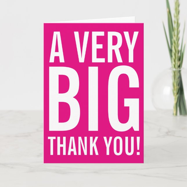 Very Big Thank You Greeting Card (Front)