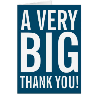 Very Big Thank You Greeting Card