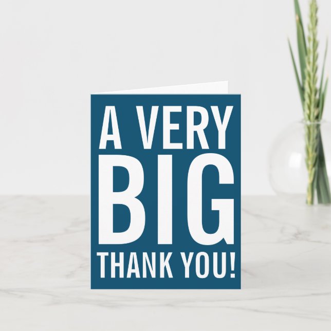 Very Big Thank You Note Card (Front)