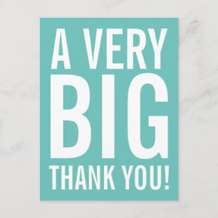 Very Big Thank You Postcard
