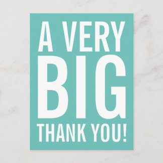 Very Big Thank You Postcard