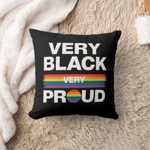 Very Black Very Proud Black Gay Pride LGBT Pride Cushion