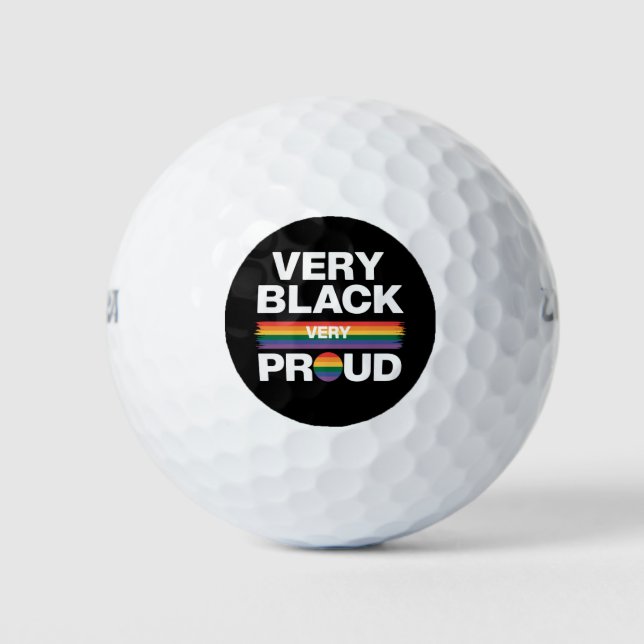 Very Black Very Proud Black Gay Pride LGBT Pride  Golf Balls (Front)