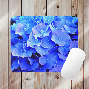 Very Blue Hydrangeas Summer Floral Garden Mouse Mat