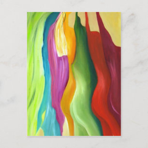 Very colorfull abstract painting. postcard