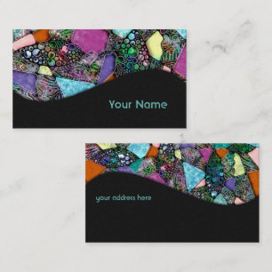 Very colorfully abstract forms art 11 business card