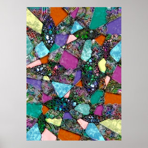 Very colorfully abstract forms art 11 poster