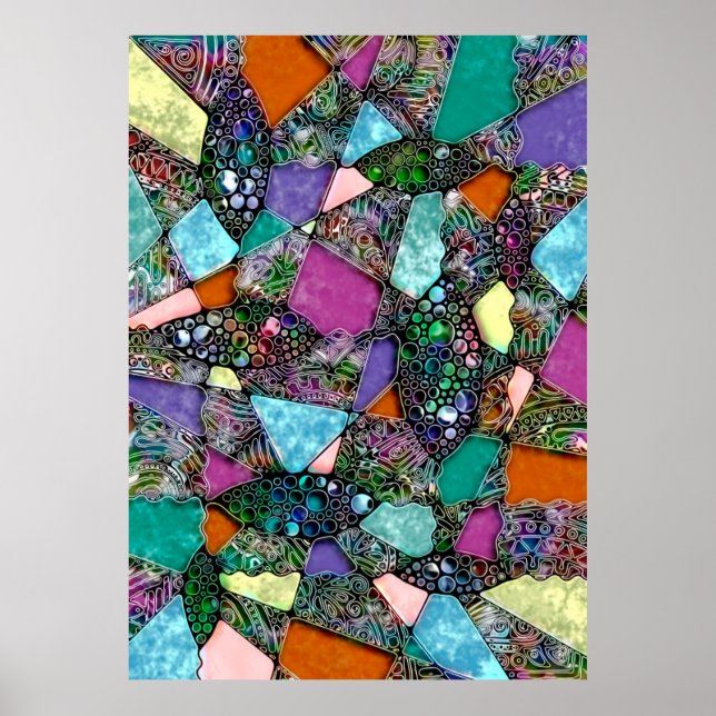 Very colorfully abstract forms art 11 poster (Front)